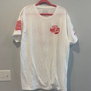 Goodlife White Tee with Red Accents